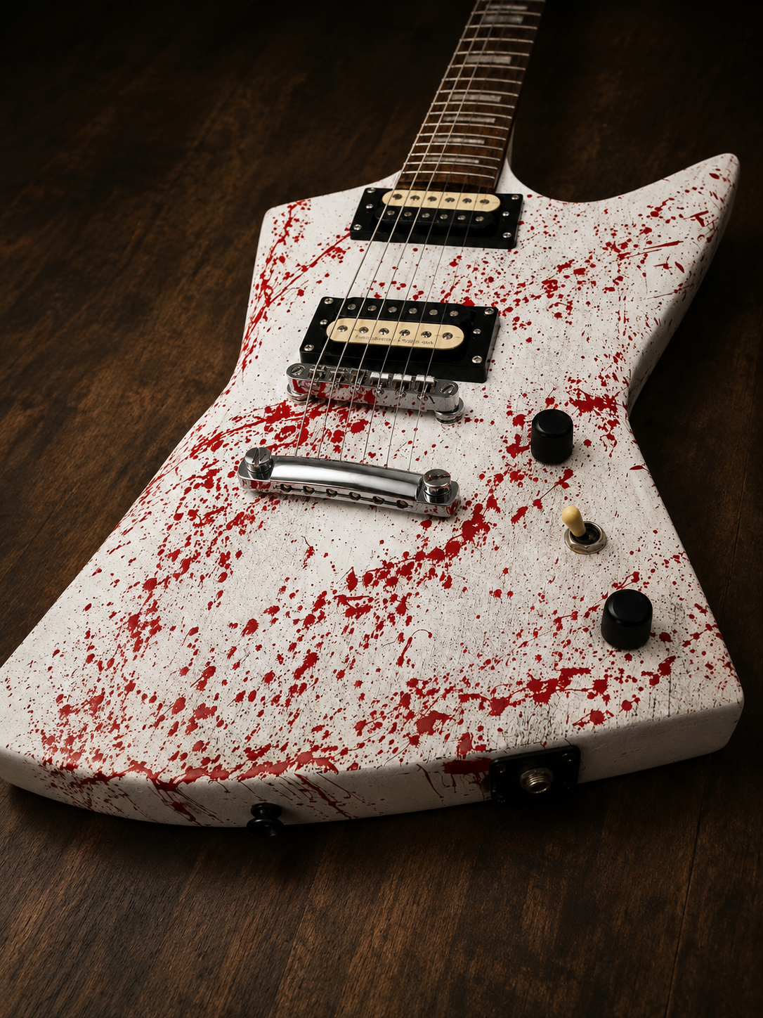 Guitarra Tipo Les Paul White Blood - vista 1