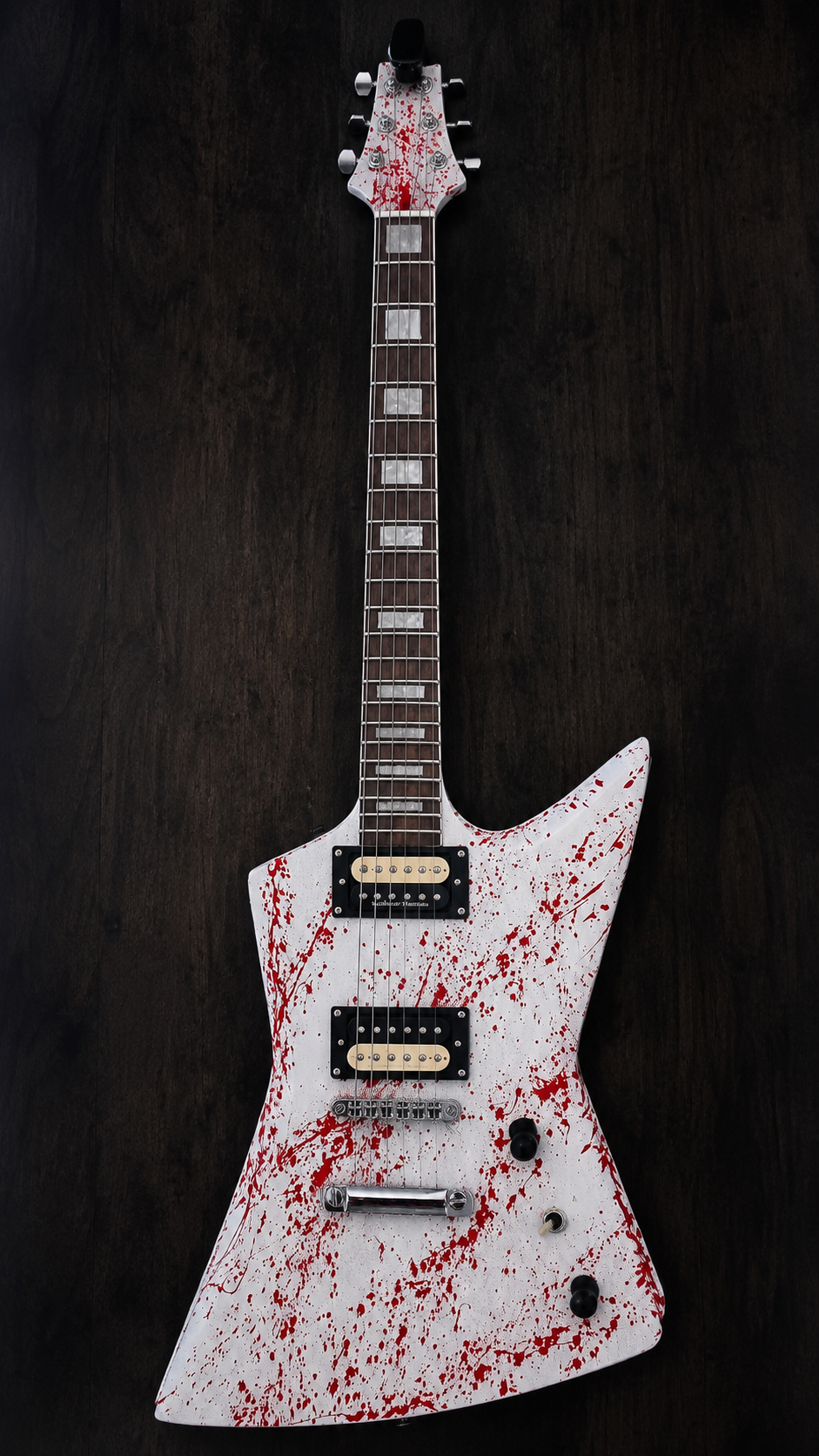 Guitarra Tipo Les Paul White Blood - vista 3